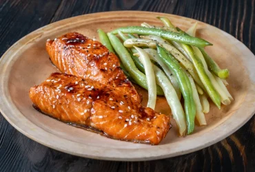 Teriyaki Salmon with Beans