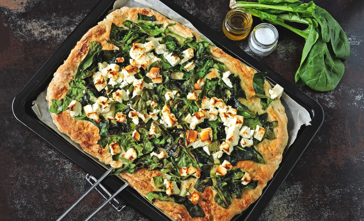 Spinach and Feta Pizza