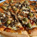 Mushroom and Olive Pizza