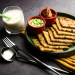 Chicken Cheese Paratha with Lassi