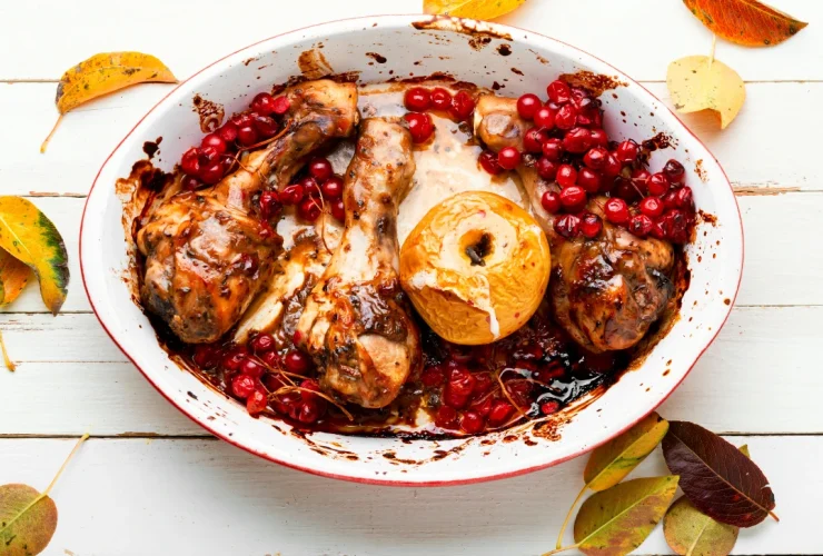 Chicken Roasted with Berries