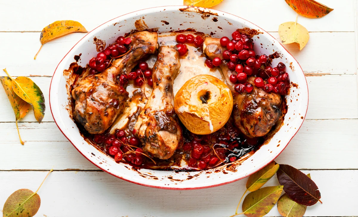 Chicken Roasted with Berries