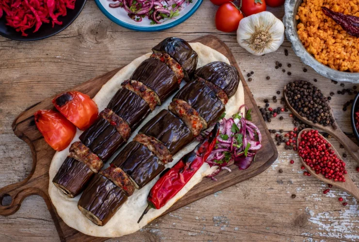 Eggplant Stuffed Kebabs