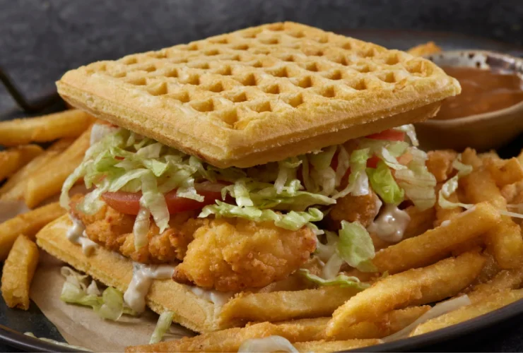 Fried Chicken Waffle Sandwich