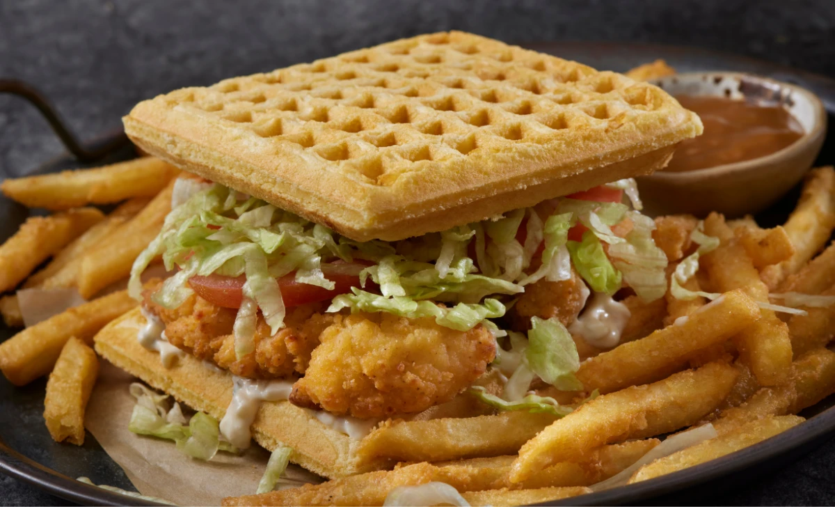 Fried Chicken Waffle Sandwich