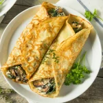 Mushroom and Spinach Crepe