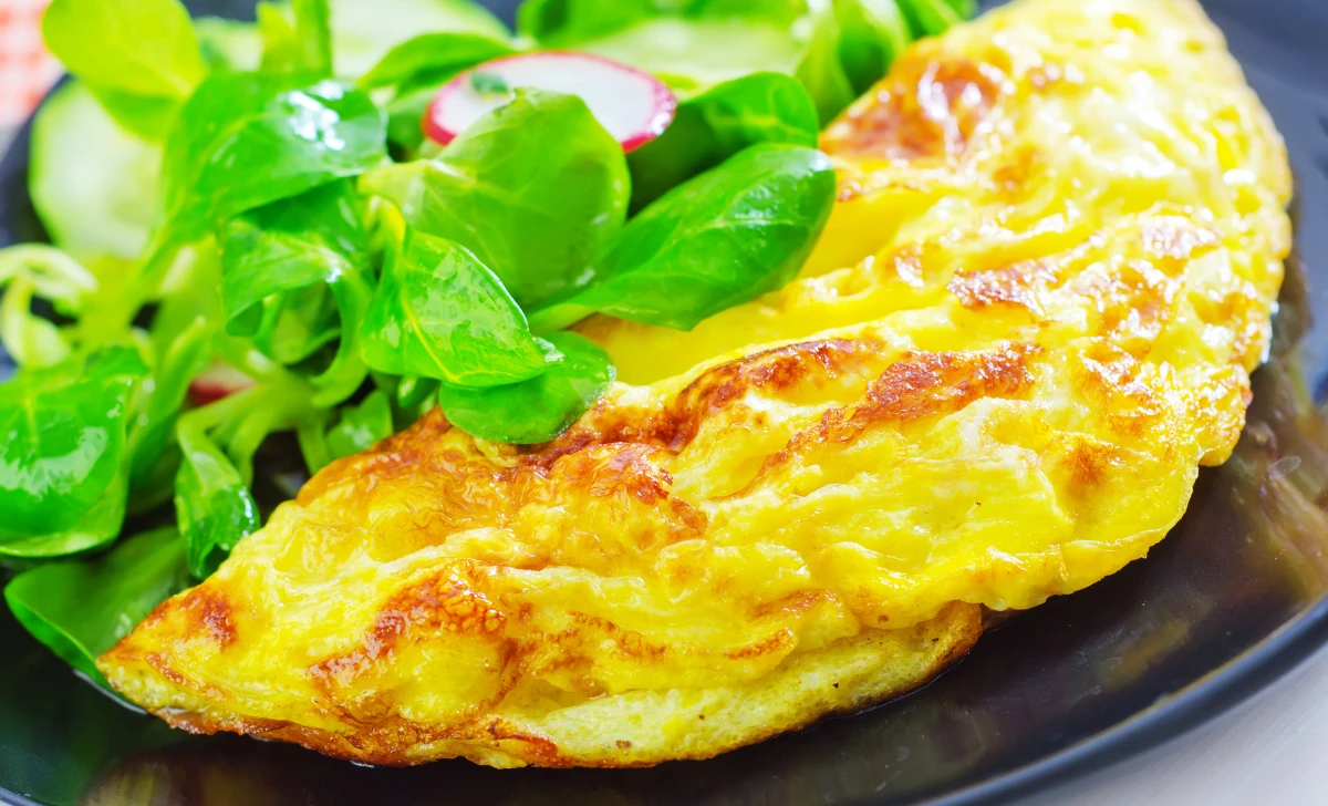 Omelette with Fresh Salad Herbs