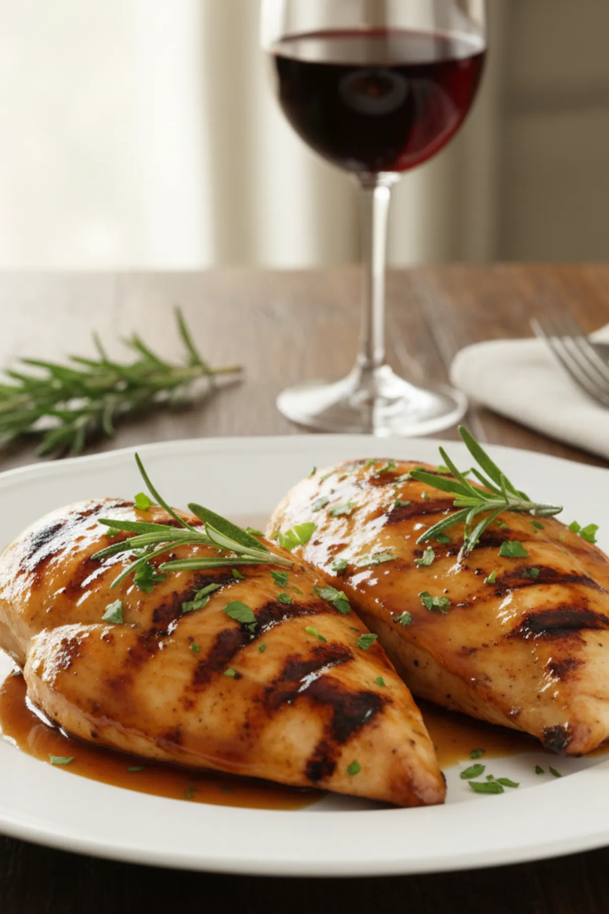 Balsamic Grilled Chicken with Herbs
