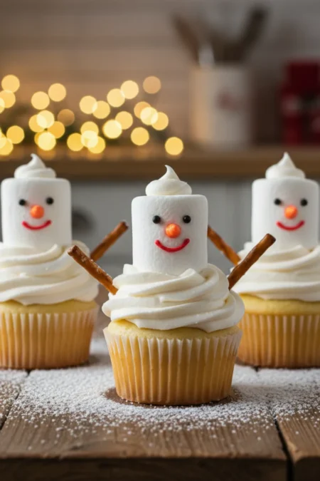 Snowman Cupcakes