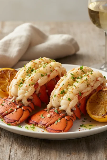 Garlic Butter Roast Lobster Tails