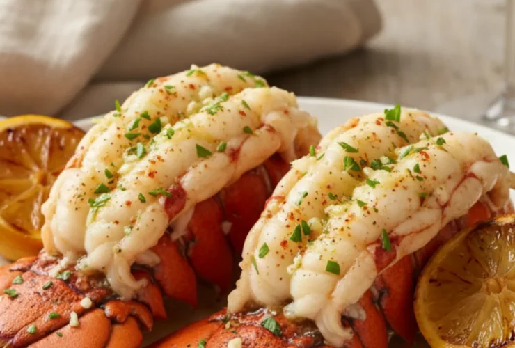 Garlic Butter Roast Lobster Tails