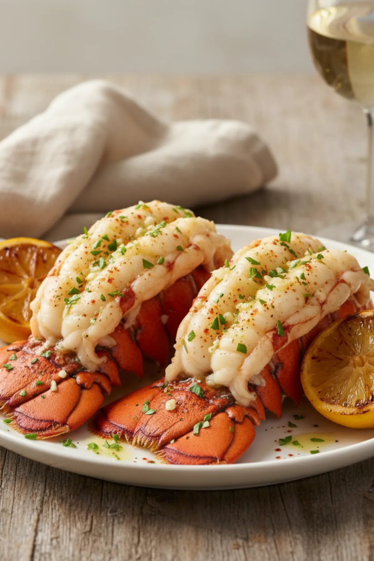 Garlic Butter Roast Lobster Tails