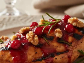 walnut cranberry glazed grilled chicken