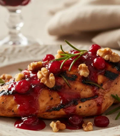 walnut cranberry glazed grilled chicken