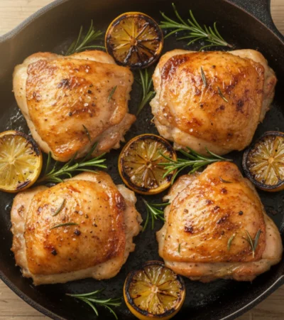 lemon herb roasted chicken thighs