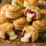 baked cranberry brie bites