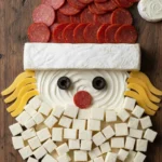 Santa cheese platter