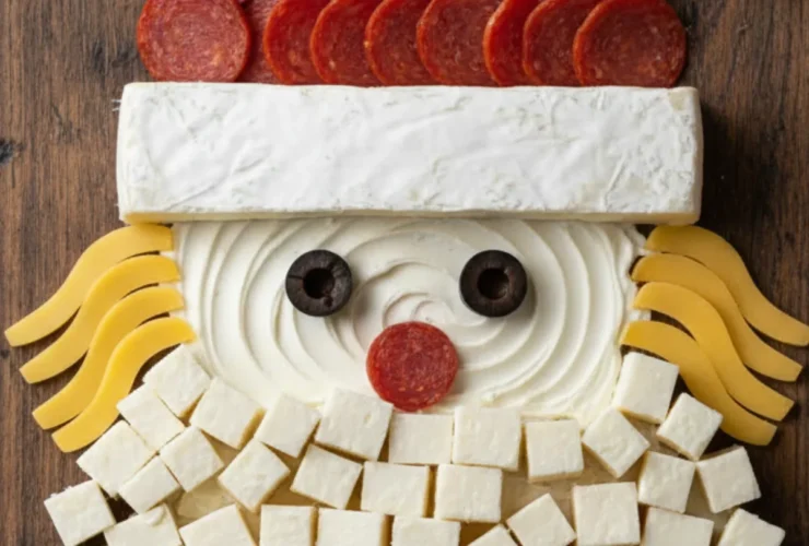 Santa cheese platter