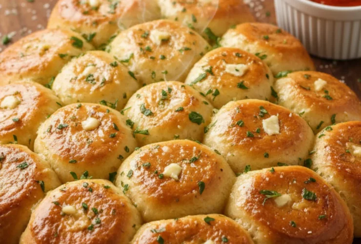 Garlic Parmesan Christmas Tree Rolls