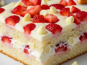 Strawberry Earthquake Cake