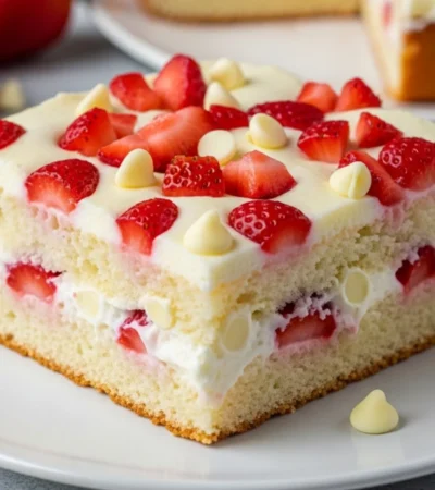 Strawberry Earthquake Cake