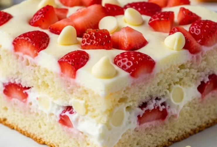 Strawberry Earthquake Cake
