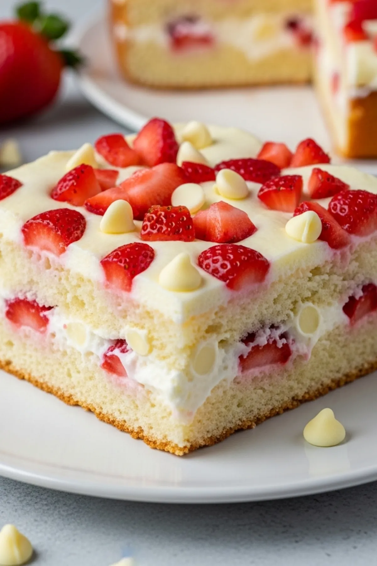Strawberry Earthquake Cake