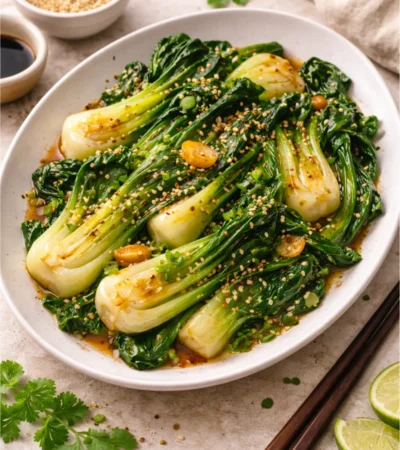 Sautéed Bok Choy with Garlic and Sesame