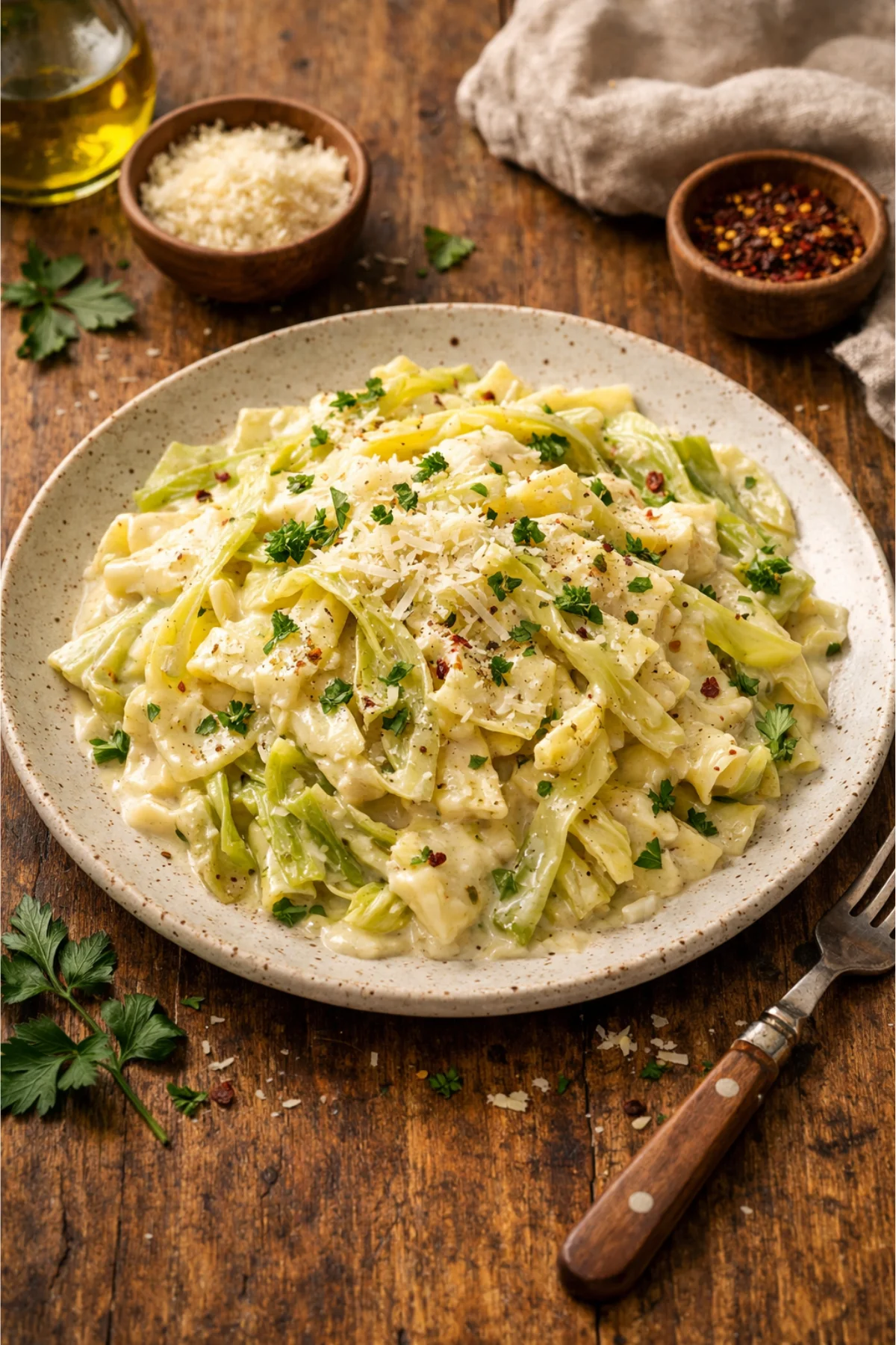 Cabbage Alfredo